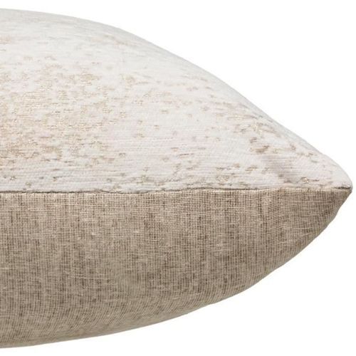 Coussin avec effet brosse en tissu doré - 40 cm - Beige - Photo n°2; ?>