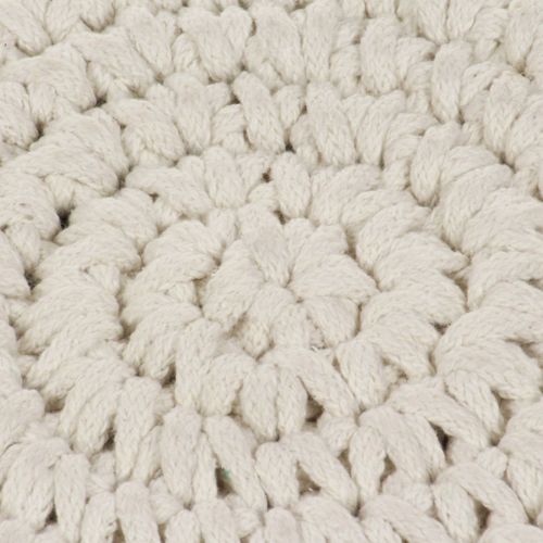 Coussin de plancher rond Coton tricoté 45 cm Blanc - Photo n°2; ?>