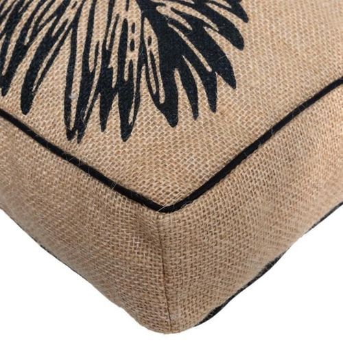 Coussin de sol en jute Cuba - 40 x 40 cm - Beige moyen - Photo n°3; ?>