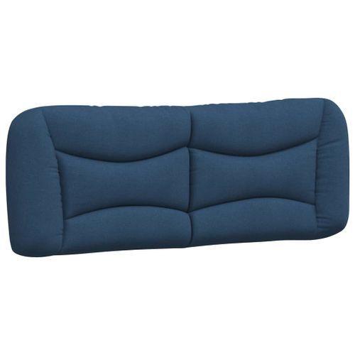 Coussin de tête de lit bleu 120 cm tissu - Photo n°2; ?>