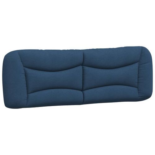Coussin de tête de lit bleu 160 cm tissu - Photo n°2; ?>
