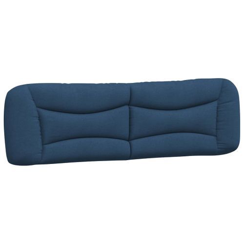 Coussin de tête de lit bleu 180 cm tissu - Photo n°2; ?>