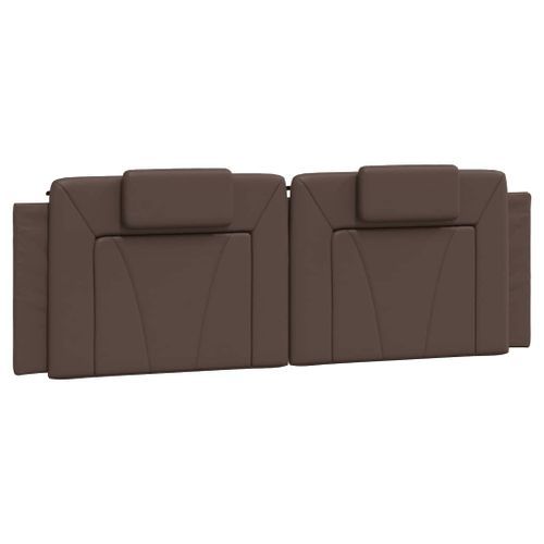 Coussin de tête de lit marron 160 cm similicuir - Photo n°2; ?>