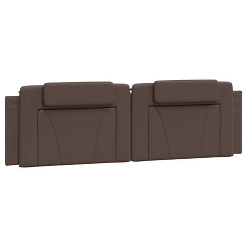 Coussin de tête de lit marron 180 cm similicuir - Photo n°2; ?>