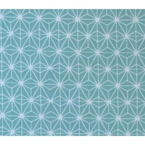 Coussin déco 100% coton imprimé SCANDI - 60x60 cm - Vert d'eau et blanc - Photo n°3; ?>