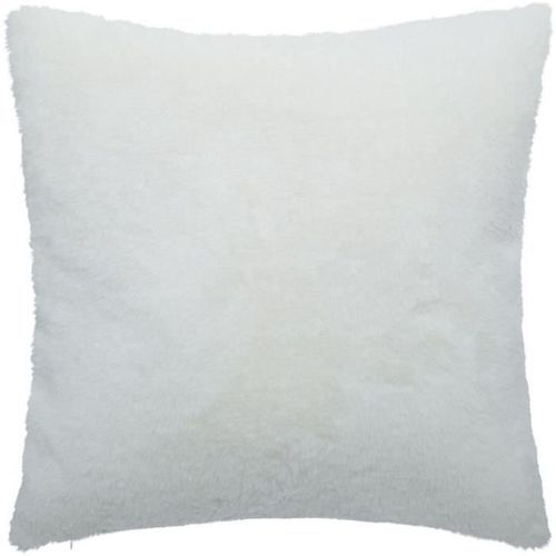 Coussin Fake Fur Chat 100% polyester - Blanc - Photo n°2; ?>