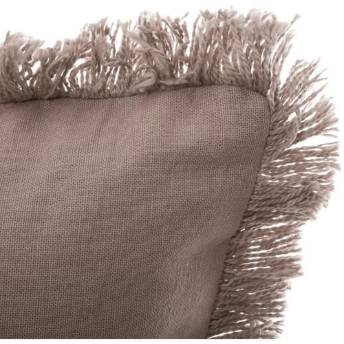 Coussin Frange - 30 x 50 cm - Taupe - Photo n°2; ?>