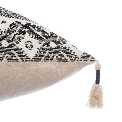 Coussin Jacq Ritual - 60 x 60 cm - Beige et noir - Photo n°3; ?>