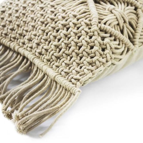 Coussin Macrame - 30 x 50 cm - Beige naturel - Photo n°2; ?>