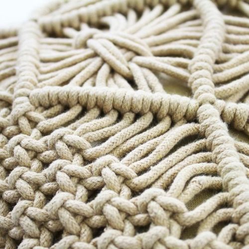 Coussin Macrame - 30 x 50 cm - Beige naturel - Photo n°3; ?>