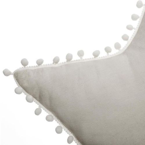 Coussin pompons étoile - Gris - Photo n°2; ?>