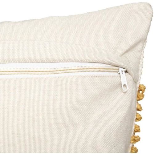 Coussin recycle Row - 45 x 45 cm - Ocre - Photo n°3; ?>
