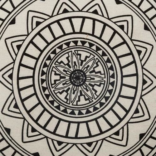 Coussin rond - Ø 40 cm - Noir et blanc - Photo n°2; ?>