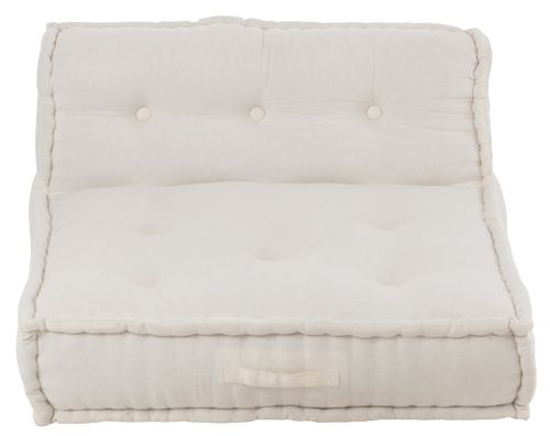 Coussin siège coton blanc Balou 76 x 76 x 43 cm - Photo n°2; ?>