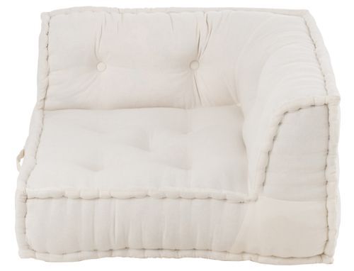 Coussin siège d'angle coton blanc Linah 75 x 79 x 46 cm - Photo n°3; ?>