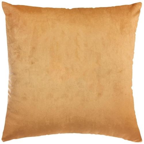 Coussin Velours brodé Slow Polyester - 50x50 cm - Ocre - Photo n°2; ?>