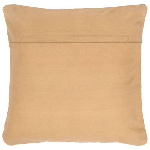 Coussins chindi 2 pcs Brun roux 45x45 cm Cuir et coton - Photo n°3; ?>