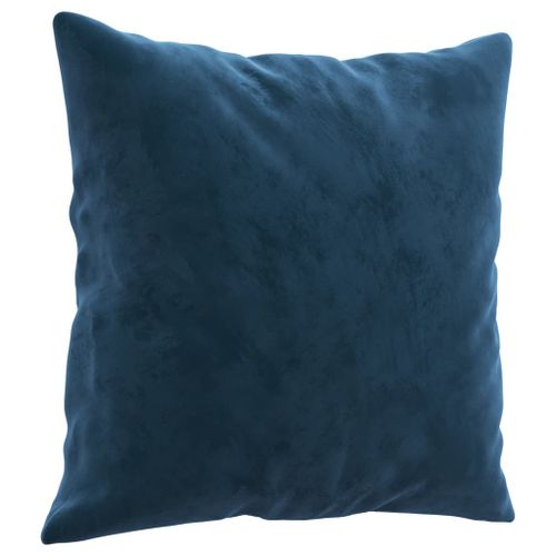 Coussins décoratifs 2 pcs Bleu 40x40 cm Velours - Photo n°3; ?>