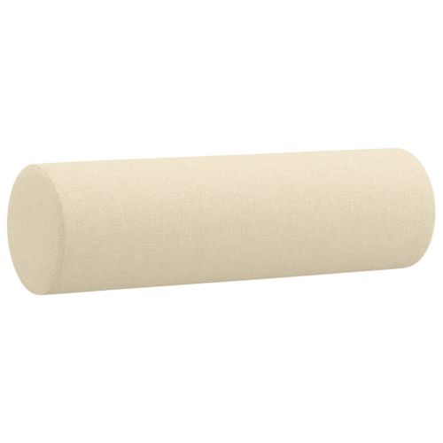 Coussins décoratifs 2 pcs Crème Ø15x50 cm Tissu - Photo n°3; ?>