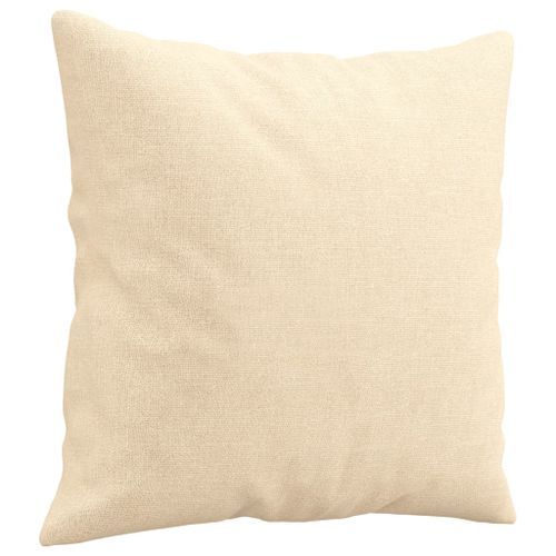 Coussins décoratifs 2 pcs Crème 40x40 cm Tissu - Photo n°3; ?>