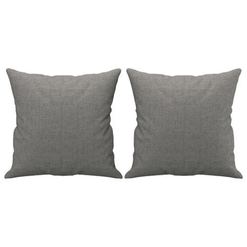 Coussins décoratifs 2 pcs Gris foncé 40x40 cm Tissu - Photo n°2; ?>