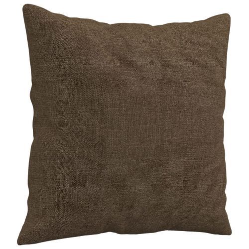 Coussins décoratifs 2 pcs Marron 40x40 cm Tissu - Photo n°3; ?>