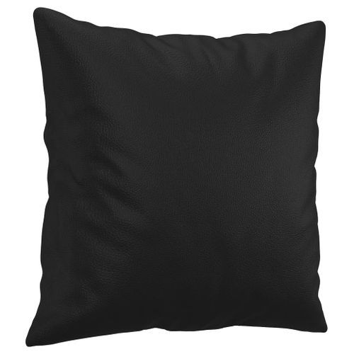 Coussins décoratifs 2 pcs Noir 40x40 cm Similicuir - Photo n°3; ?>