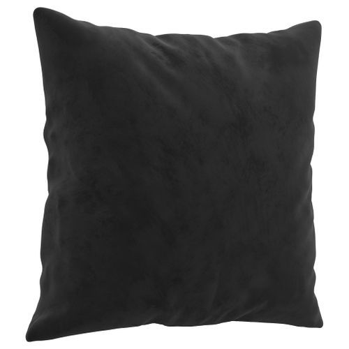 Coussins décoratifs 2 pcs Noir 40x40 cm Velours - Photo n°3; ?>