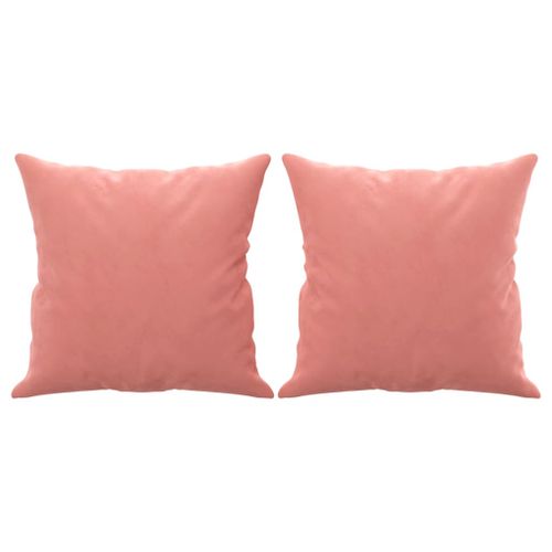 Coussins décoratifs 2 pcs Rose 40x40 cm Velours - Photo n°2; ?>