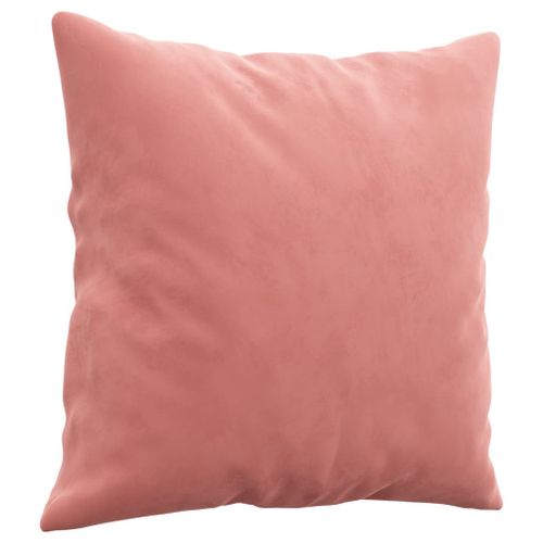 Coussins décoratifs 2 pcs Rose 40x40 cm Velours - Photo n°3; ?>