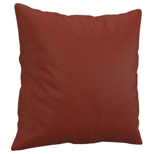 Coussins décoratifs 2 pcs Rouge bordeaux 40x40 cm Similicuir - Photo n°3; ?>