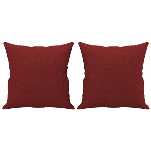 Coussins décoratifs 2 pcs Rouge bordeaux 40x40 cm Tissu - Photo n°2; ?>