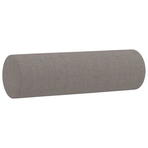 Coussins décoratifs 2 pcs Taupe Ø15x50 cm Tissu - Photo n°3; ?>