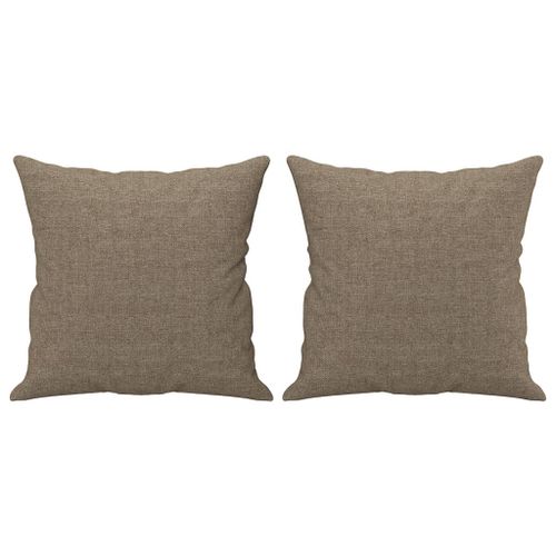 Coussins décoratifs 2 pcs Taupe 40x40 cm Tissu - Photo n°2; ?>