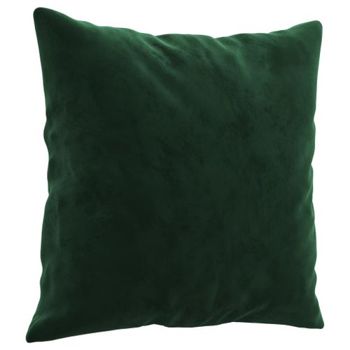 Coussins décoratifs 2 pcs Vert foncé 40x40 cm Velours - Photo n°3; ?>