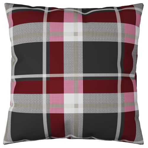 Coussins décoratifs 4 pcs Carreaux rouges 40x40 cm Tissu - Photo n°2; ?>