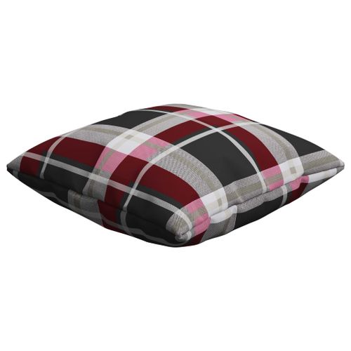 Coussins décoratifs 4 pcs Carreaux rouges 40x40 cm Tissu - Photo n°3; ?>