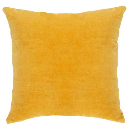 Coussins en velours de coton 2 pcs 45 x 45 cm Jaune - Photo n°3; ?>