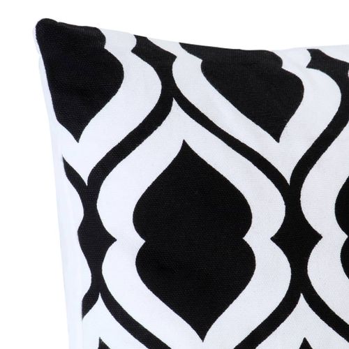Coussins imprimés 2 pcs Noir et blanc 40x40 cm Coton 4 - Photo n°3; ?>
