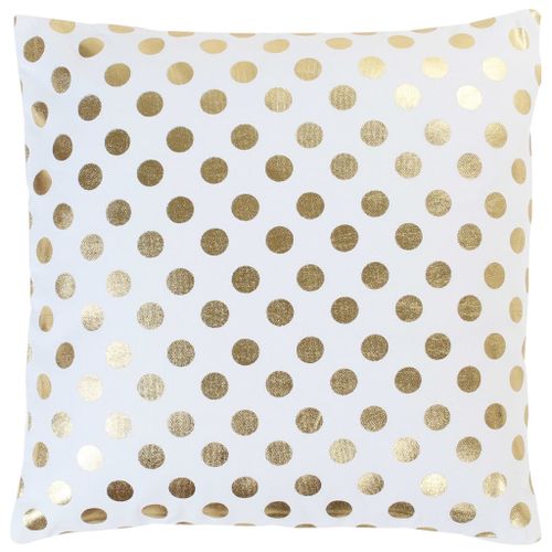 Coussins imprimés à film 2 pcs Blanc et doré 40x40 cm Coton 3 - Photo n°2; ?>