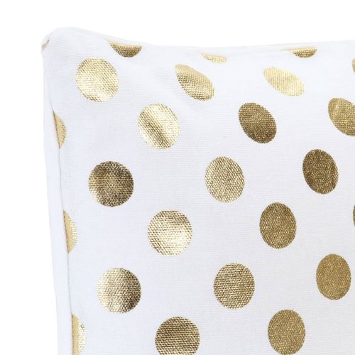 Coussins imprimés à film 2 pcs Blanc et doré 40x40 cm Coton 3 - Photo n°3; ?>