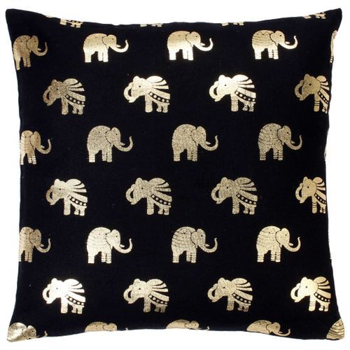 Coussins imprimés à film 2 pcs Noir et doré 40x40 cm Coton 2 - Photo n°2; ?>