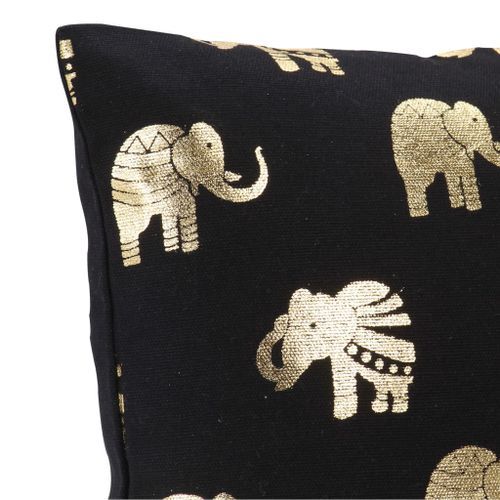 Coussins imprimés à film 2 pcs Noir et doré 40x40 cm Coton 2 - Photo n°3; ?>