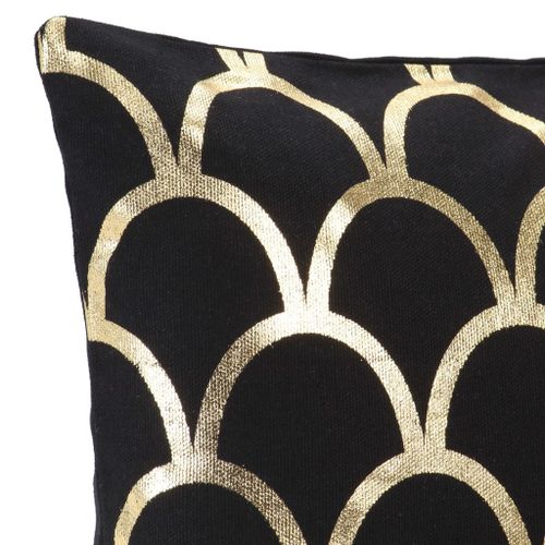 Coussins imprimés à film 2 pcs Noir et doré 40x40 cm Coton 4 - Photo n°3; ?>