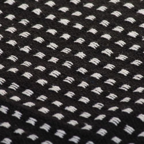 Couverture coton à carreaux 160 x 210 cm Noir - Photo n°3; ?>