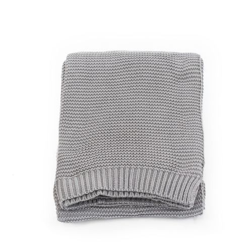 Couverture De Jet Tricotée Coton 130 X 171 Cm Gris 9 Couverture de jet tricotée Coton 130 x 171 cm Gris - Photo n°3; ?>