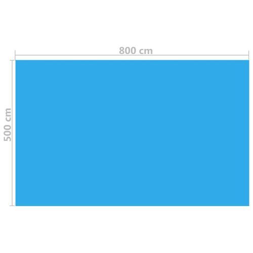 Couverture de piscine rectangulaire 800x500 cm PE Bleu - Photo n°3; ?>