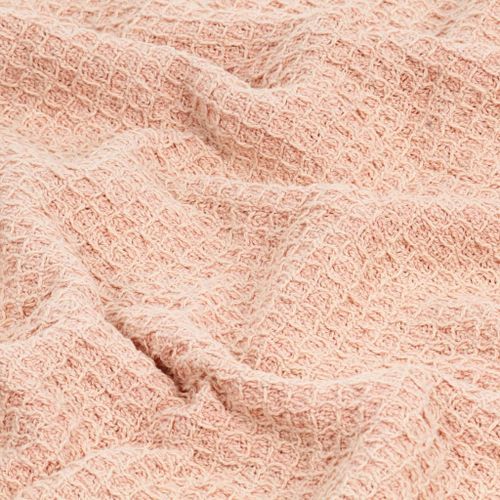 Couverture en coton 220 x 250 cm Vieux rose - Photo n°3; ?>