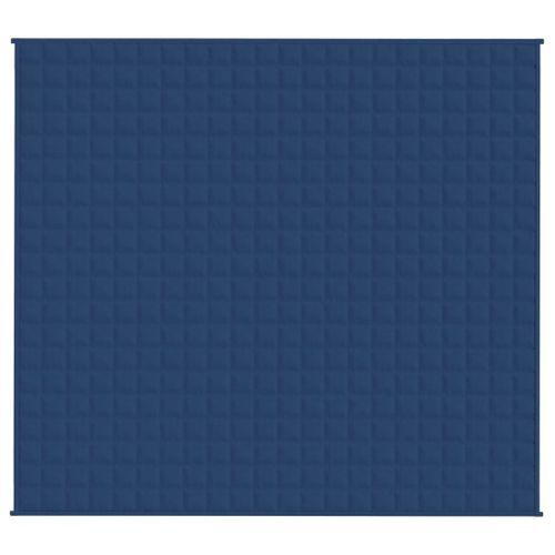 Couverture lestée Bleu 200x220 cm 13 kg Tissu - Photo n°3; ?>