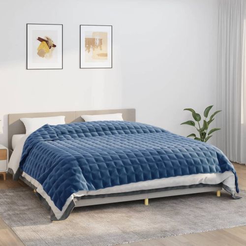 Couverture lestée Bleu 235x290 cm 11 kg Tissu - Photo n°2; ?>